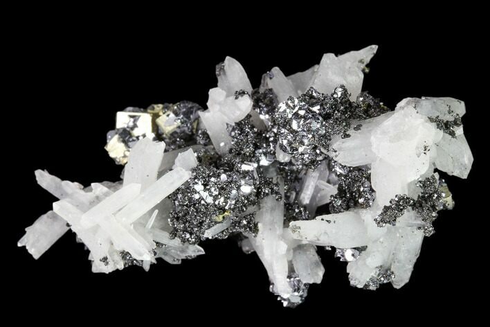 Quartz, Galena and Pyrite Crystal Cluster - Peru #149570